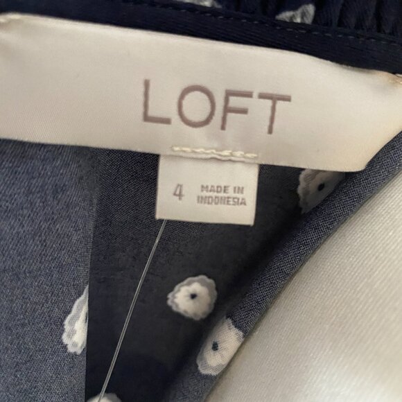 NWT LOFT Navy Blue Dress sz 4 - Picture 10 of 10